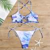 New Women's Swimsuit Sexy  Printing Split Swimsuit Tight Bikini Set