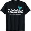 Dreizehn Offizielle Niedliche Teenager 13. Geburtstag T-Shirts Unisex Streetwear T-Shirt Kurzarm Unisex Lockere Kleidung