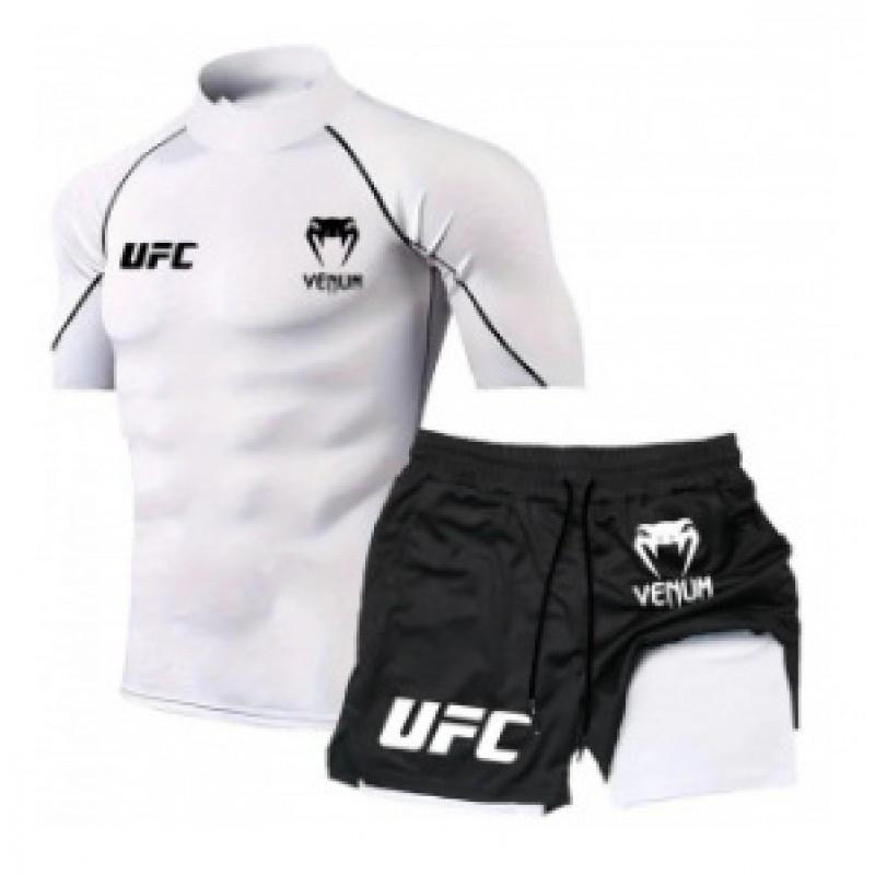 MMA Boxing Shorts Set Men Women - Stretchable Athletic Training Gear Muay Thai Kickboxing Wrestling Fitness