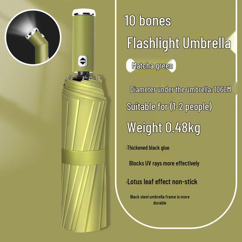 

Светодиодный фонарик-зонт двойного назначения - Многофункциональный, для ночного использования, Ветрозащитный, Солнцезащитный, Складной дизайн