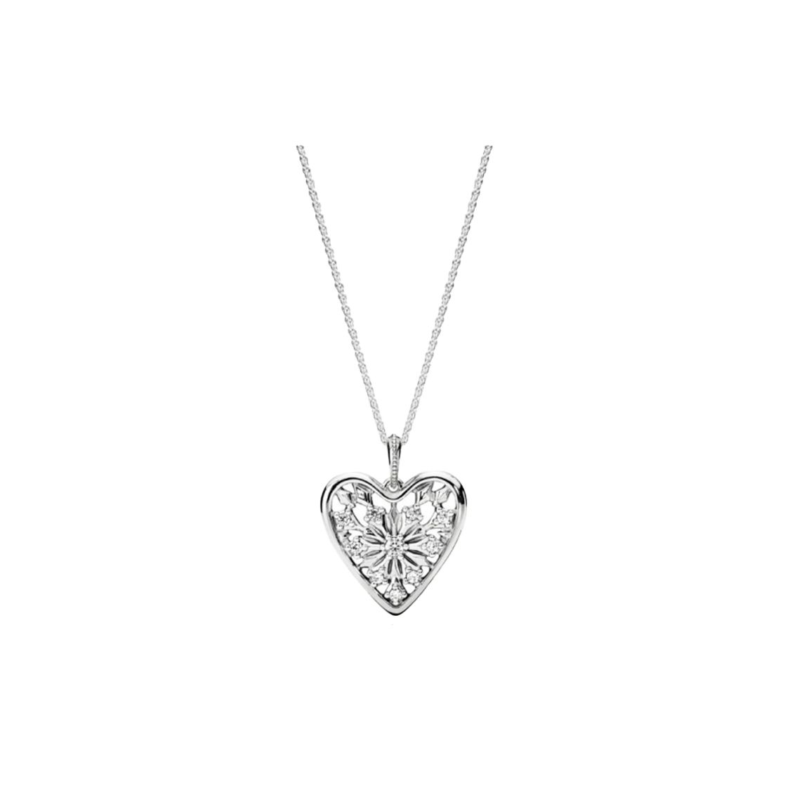 Pandora Winter Heart Necklace And Pendant Women necklaces 396369CZ 80