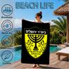 Beitar Football Club Printed Microfiber Beach Towel, Soft And Absorbent, Quick-Dry, Ideal for Summer Travel, Beach Essential, Swimming Pool