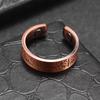 A vintage bohemian-style magnetic open ring adorned with a World Tree motif.
