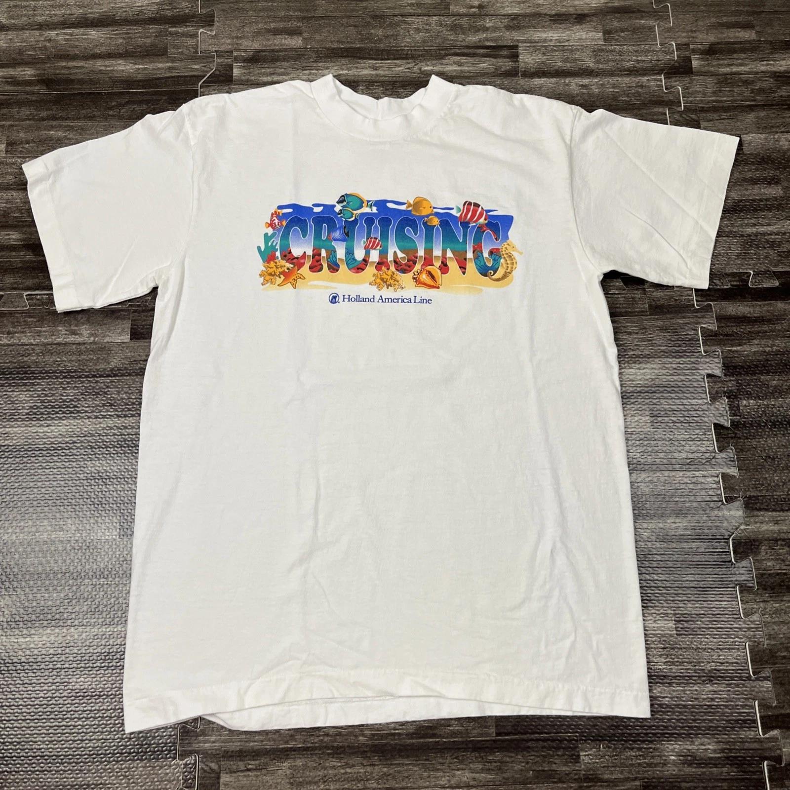 Vintage 90s Holland America Line Cruises Tshirt XL Single Stitch VTG Unisex 4XL