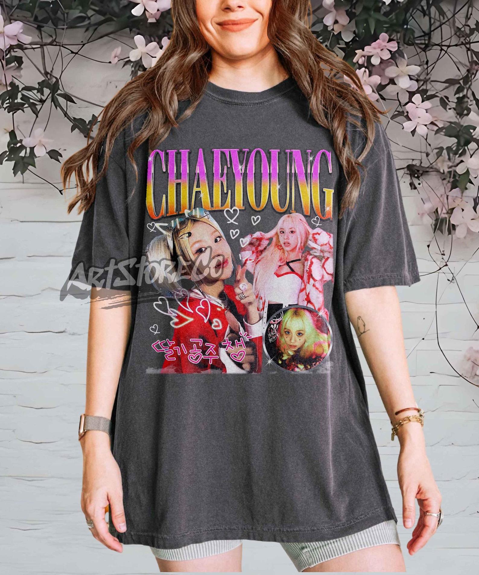 Chaeyoung Shirt, Kpop Retro Style Apparel S