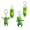 4Pcs Funny Green Cat Keychain Acrylic Key Chain Holder Personalized Keyring Pendant Cute Vivid Expressions Cat Pendant for Keys Bag Backpack Friends