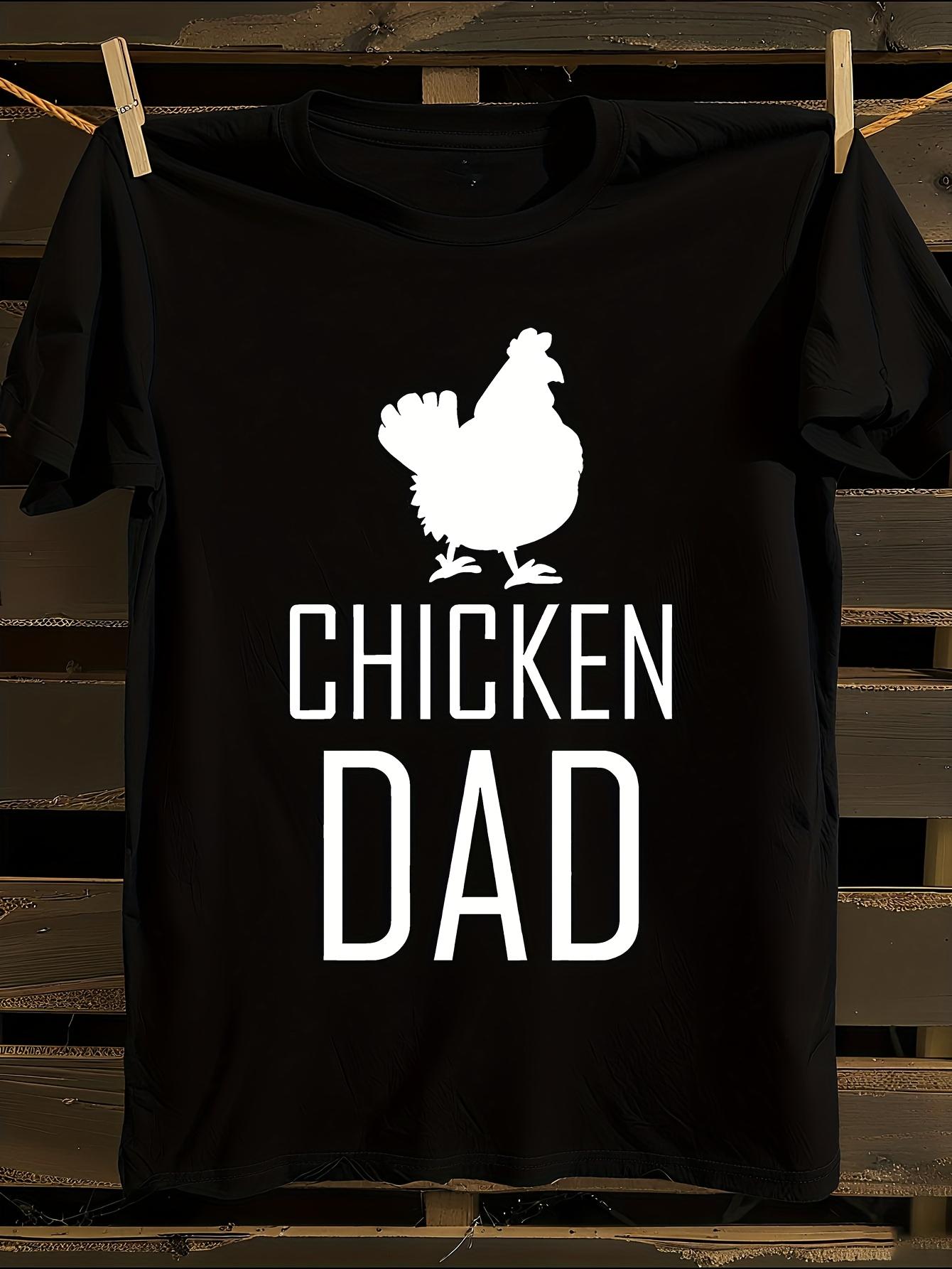 Funny Chicken Dad Graphic T-shirt M