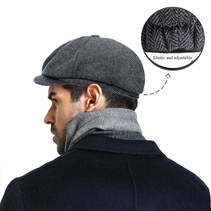 British Retro Octagonal Hat Men Artistic Casual Newsboy Cap Spring And Autumn Fashion Versatile Beret Women Painter Hat 55-60Cm