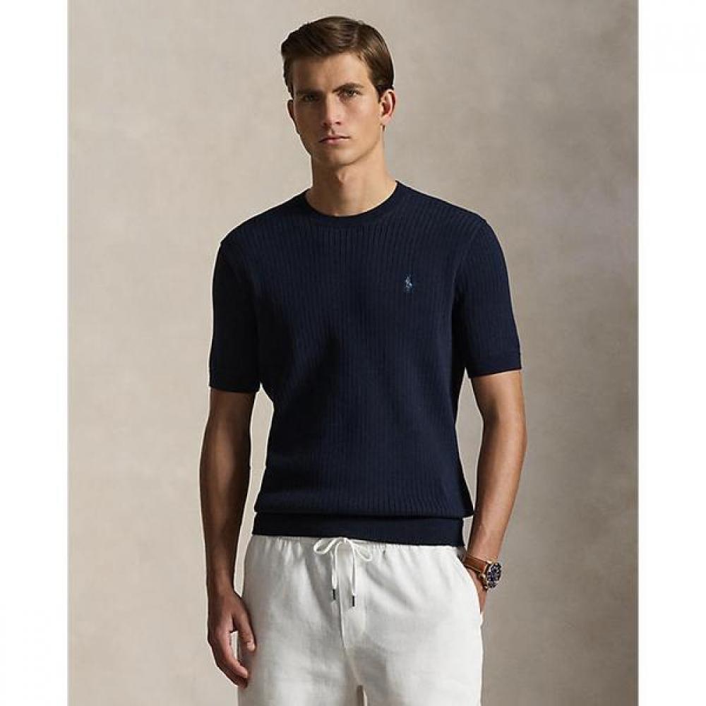 Polo Ralph Lauren Men S Rib Knit Cotton Short Sleeve Sweater mnpoSwe1n820157400 XS