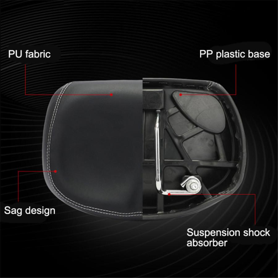 Cuscino Sella Bicicletta Traspirante Extra Comfort Largo per Glutei Grandi Sella Sottosella Nero