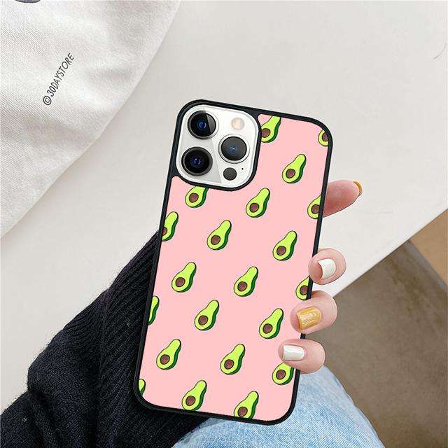 Funny Floral Avocado Mobile Phone Cases Cover For iPhone 17 Air 16 15 14 12 13 11 Pro MAX Apple Plus Coque