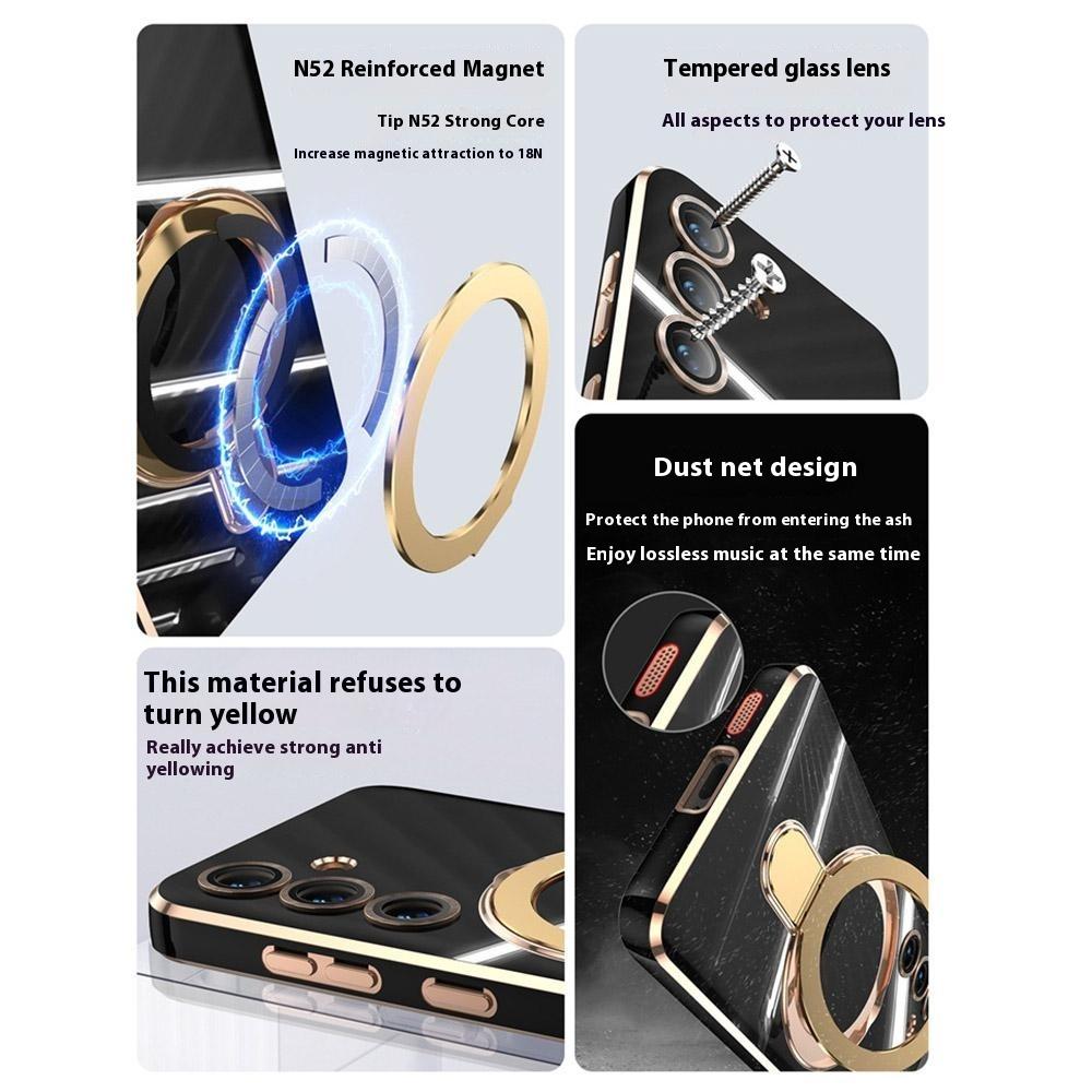 

For Samsung Galaxy S25+ Kickstand Case Compatible with MagSafe TPU Phone Cover Light Purple