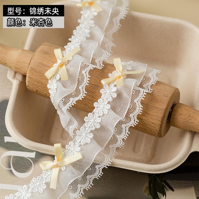2Meters Doll Clothes Pet DIY Lace Trim Ribbon For Decorative Clothing Sewing Accessories Needlework Bow Fabric DIY Crafts Supply