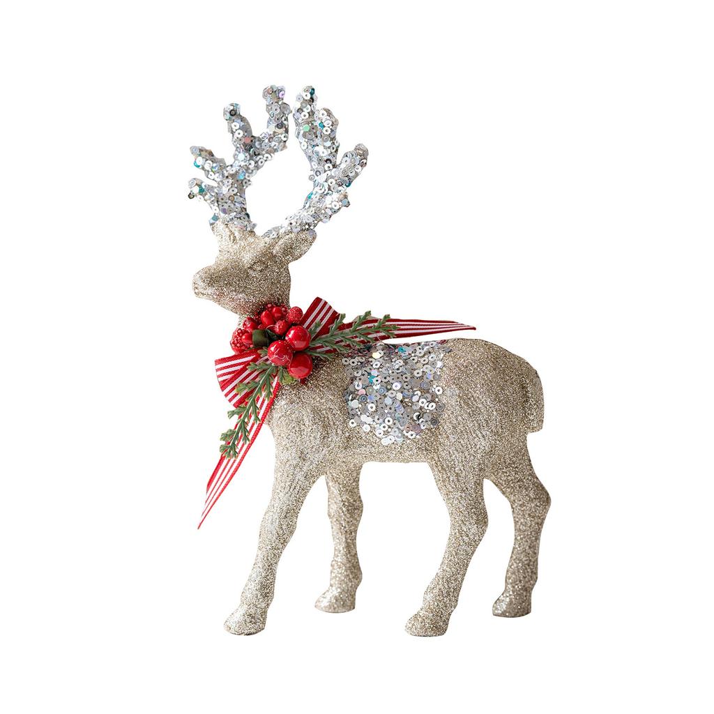 Christmas Statues, Deer Figurine Decorations, Elk Sculptures, Lifelike Craft Statues, Christmas Elk Ornaments, Cabinet Decorative Figurines