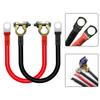 2PCS 50cm 2AWG Battery Cable with PVC Insulation for Use In Cars For Trucks Boats and Renewable Energy Systems