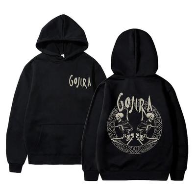 Franse Metalband Gojira Skelet Dubbelzijdig Grafische Hoodie Mannen Vrouwen Vintage Hoodie Pullover Mannelijk Casual Oversized Hoodies