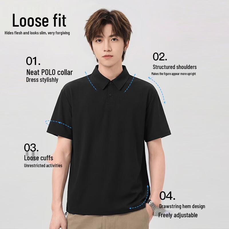 Jeanswest Men's Summer Cool Touch Polo Shirt