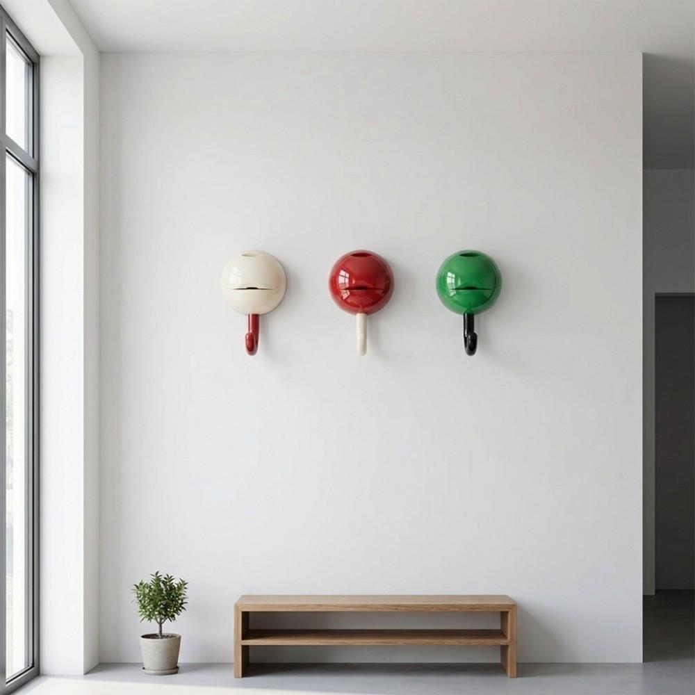 Round Head Suction Cup Hooks Plastic Kitchen Storage Hooks Wall Towel Hooks  Bathroom