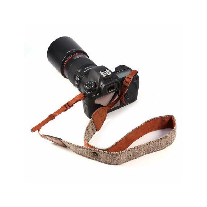 Retro Shoulder Camera Neck Strap Belt For Nikon Sony Slr Dslr Stripe Black