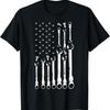 Mechanic Flag American Patriotic Car USA T Shirt - Men's Summer Cotton Graphic Tee