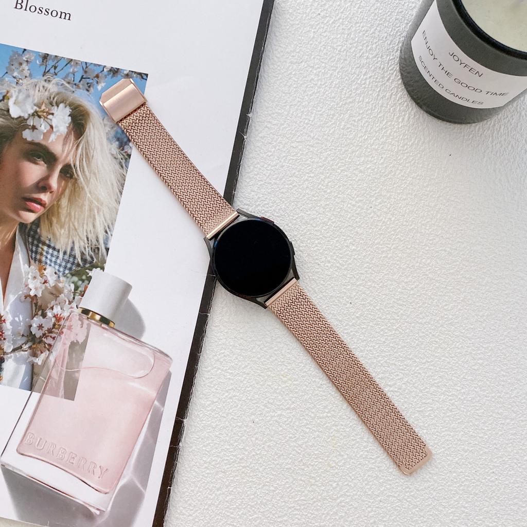 Nerezový pásek pro Samsung Galaxy Watch 4 5 6 Classic 40 46 mm 42 mm 43 47 mm Milánský pásek na hodinky pro chytré hodinky Gear S3 Huawei Watch Gt 2