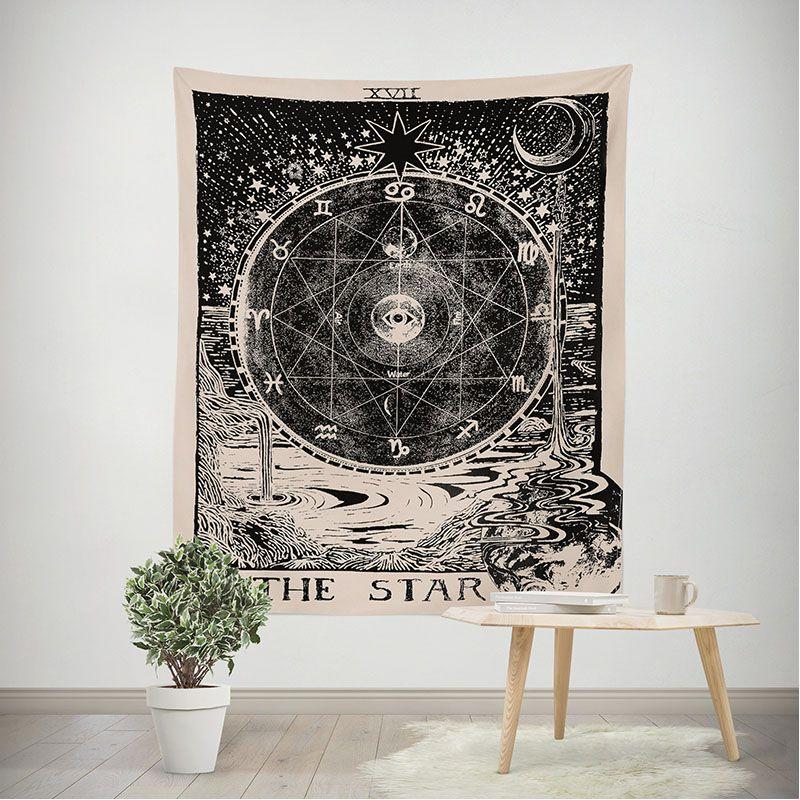 Tarot Wall Amkun Tapestry The Moon Star And Sun Medieval Divination Europe