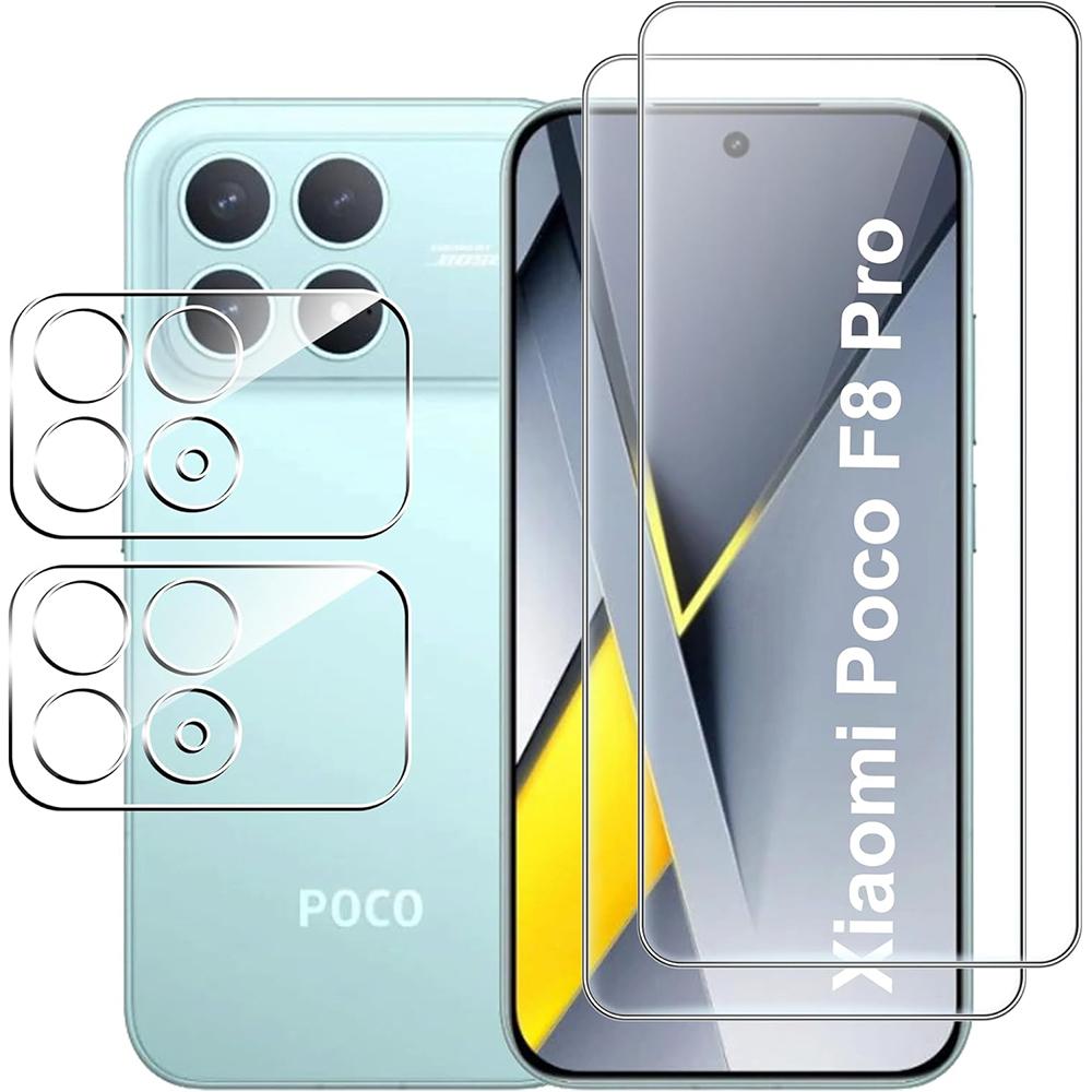 

9H HD Transparent Camera Protector for Xiaomi POCO F8 Pro F8 Ultra Clear Explosion-proof Anti-scratch Full Cover Lens Tempered Glass Film Cap 1Glass 1Lens Film F8 P