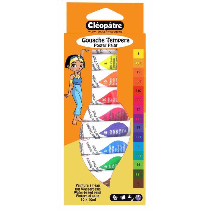 Gouache 10 ml 10 tubes