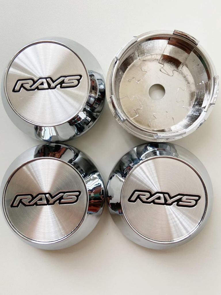 4PCS/Lot 65MM Car-Wheel-Center-Hub-Caps-for RAYS-VOLK Emblem Logo