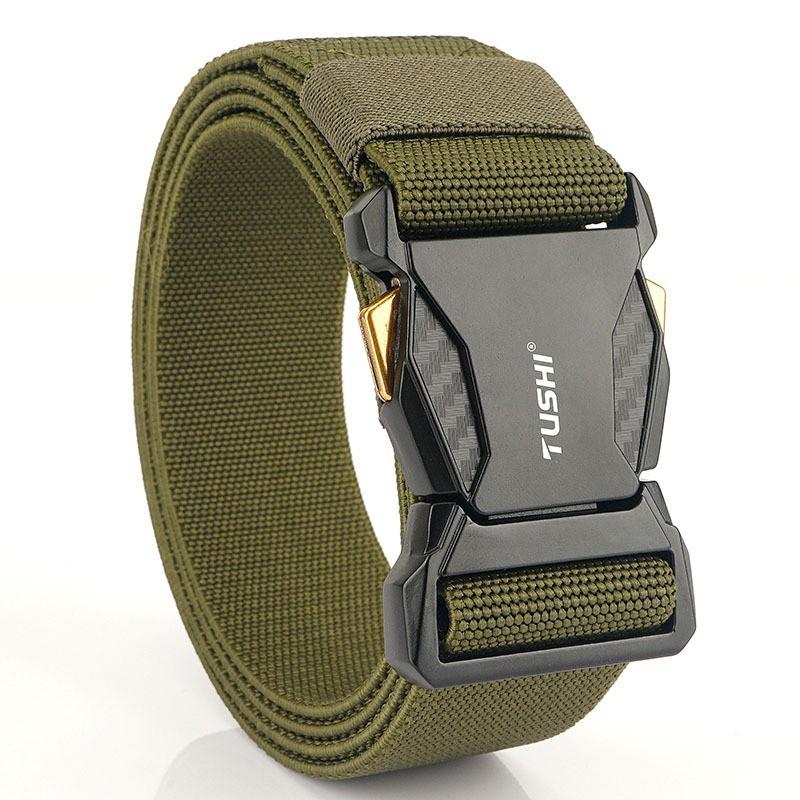 Quick-release Buckle Nylon Waist Belt Knitted Elastic Men s Overalls 125cm