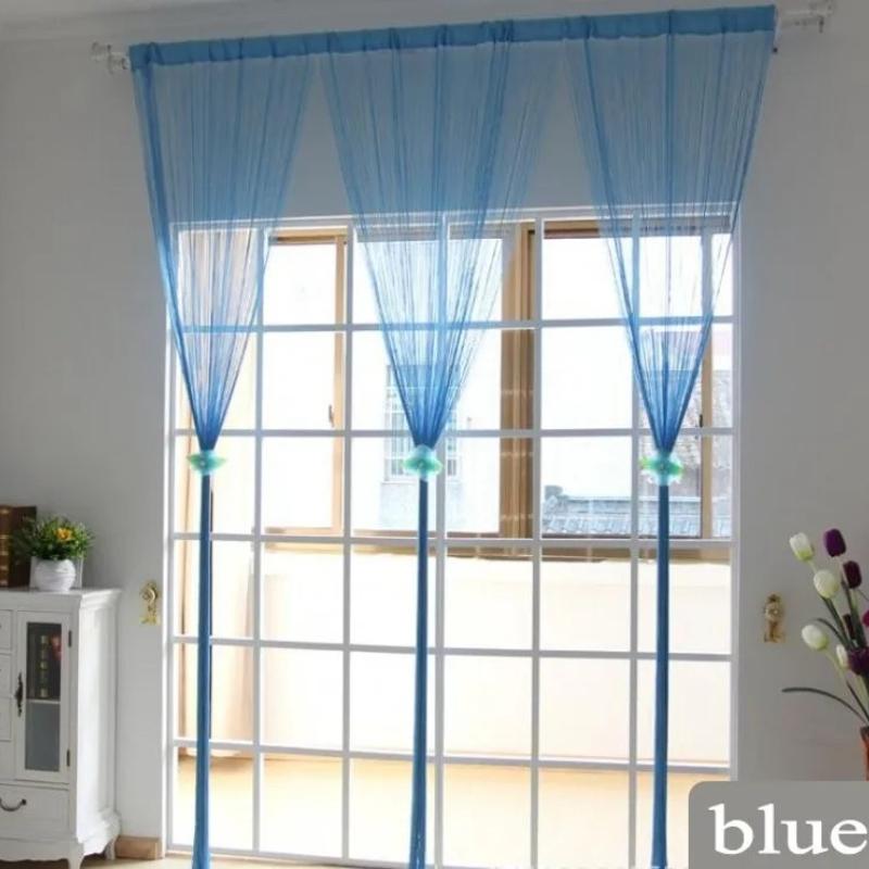 300x300cm Fadenvorhänge Sichtschutz Band Schnur Raumteiler Jalousie für Wohnzimmer Tür Wand Fensterpaneel Quasten Vorhang