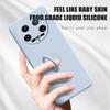 Case Fro Xiaomi 14 Ultra Liquid Silicone Ring Holder Soft Phone Cover for Xiaomi 14 Ultra Shockproof Back Fundas Xiaomi 14Ultra
