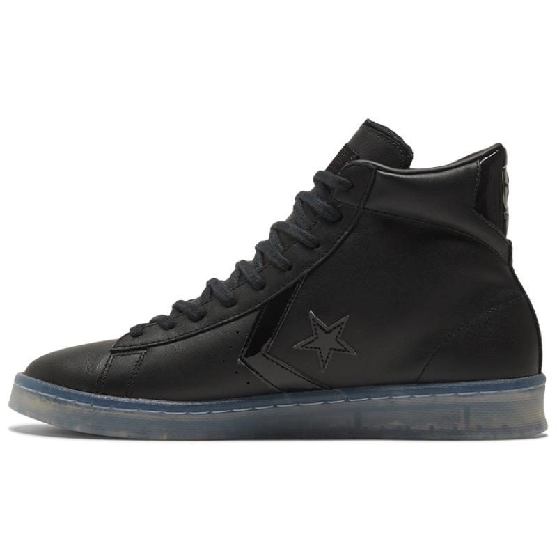 

Converse Cons Pro Leather High Черный Лед Черный Прозрачный Противоскользящие и Износостойкие Высокие Кроссовки для Скейтбординга Унисекс Черный 42.5