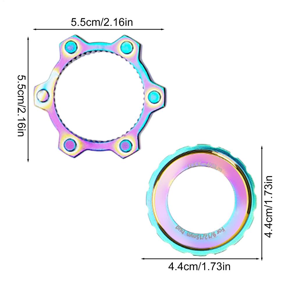 Bicycle Centerlock To 6-Hole Adapter Mountain Bike Hub Center Lock Conversion 6 Bolt Disc Brake Rotor Bike Accessoires