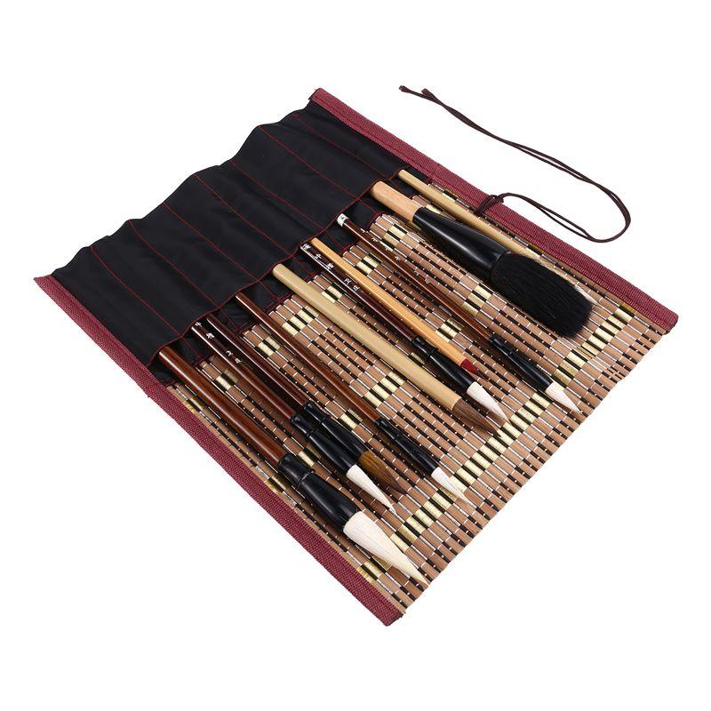 AEE2-10Pcs Chinese Calligraphy Brushes Set, Painting Writing Brush, Kanji Japanese Sumi Drawing Brushes