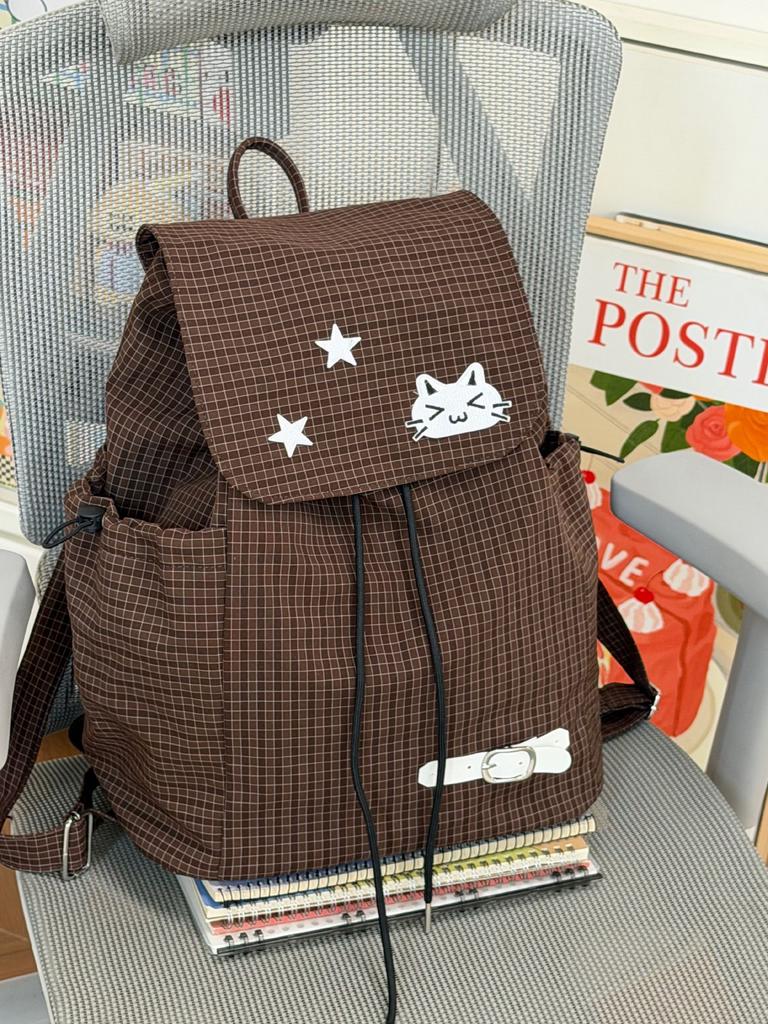 Schultasche neue japanische niedliche Katzenrucksack weiblicher Schüler große Kapazität leicht Cartoon Schmerzbeutel Schultasche Ausflugsrucksack