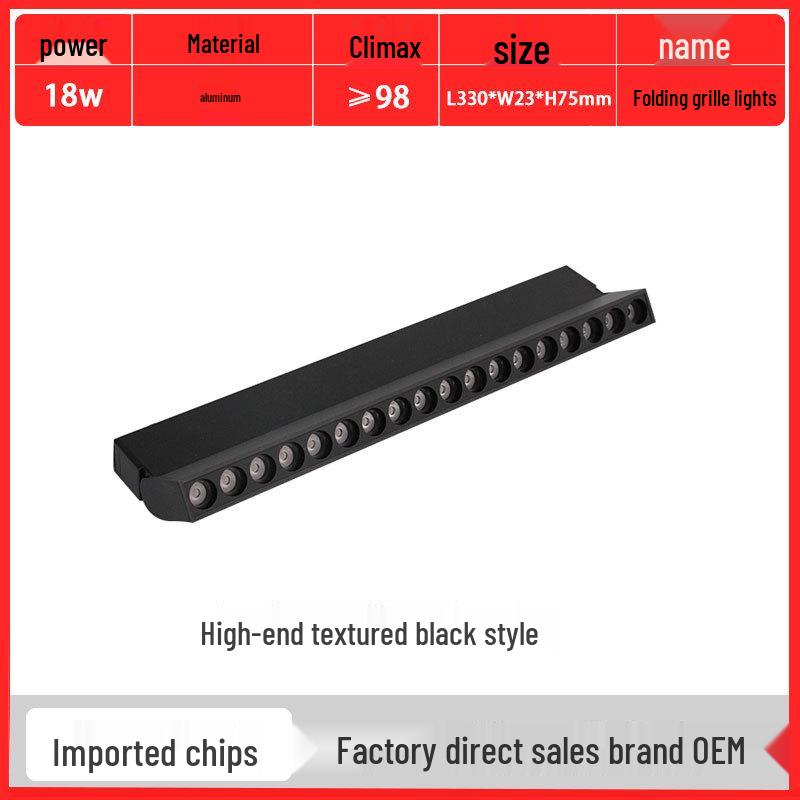 Ultra-Thin Magnetic Track Light for Rooms and Hallways