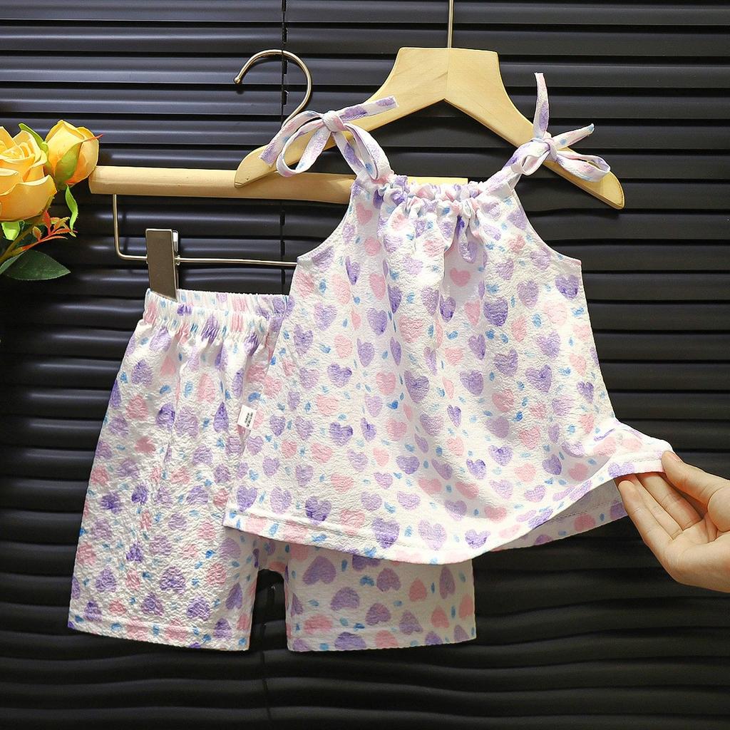 Barns Kortärmad Stickad Prinsessa Mode Nätklänning