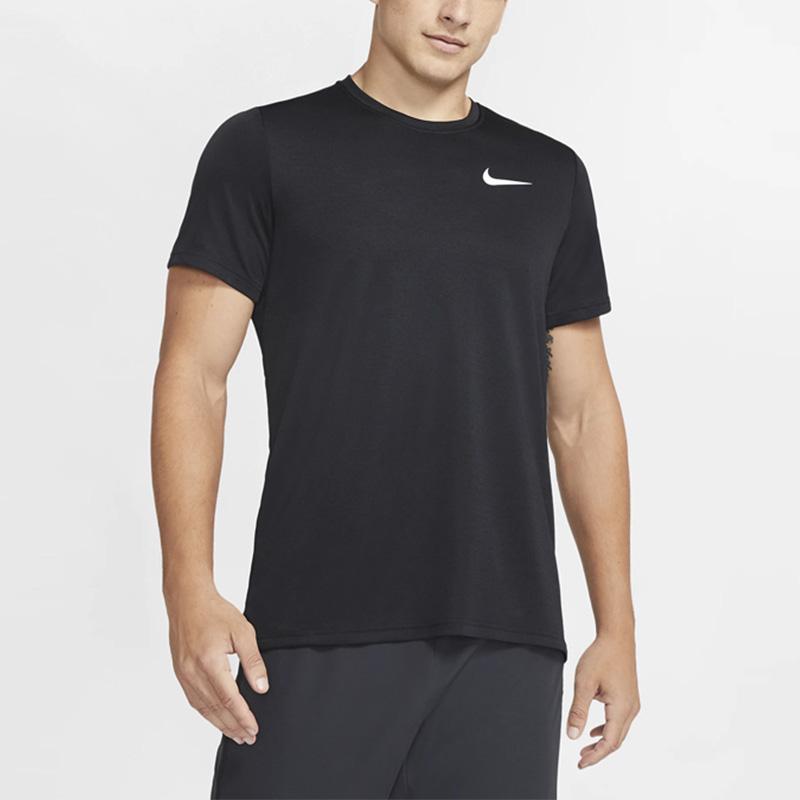 Nike Sportswear Breathable Solid Short Sleeve T-Shirt Men Tops Black CZ1219-010