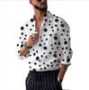 Men's Shirts Spring and Autumn Fashion Polka Dot Printing Long-sleeved Shirts Casual All-match Long-sleeved Shirts for Men