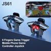 JS61 Gatillos para Juego de Móvil de 6 Dedos L1 R1 Botones de Disparo y Apuntado Gamepad Joystick para Accesorios de Juego IOS Android PUBG