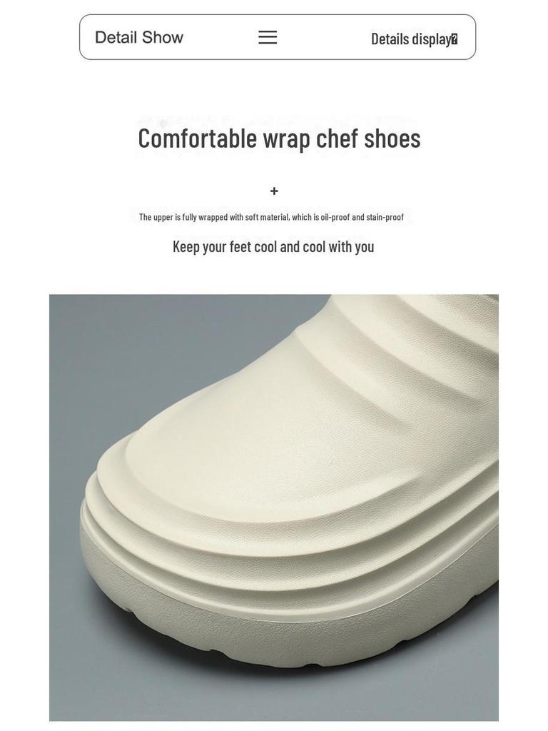 Kock skor: Vattentäta, Halkfria, Oljebeständiga, Arbetskor med mjuk sula för kök - Unisex, Ideala för höst och vinter