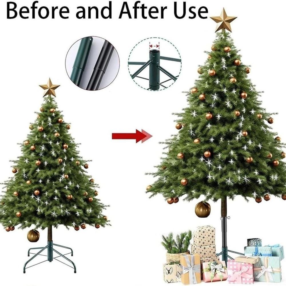 Metal Artificial Christmas Tree Height Extender Easy Installation Adjustable Christmas Tree Base Raiser with 3 Fixing Screws