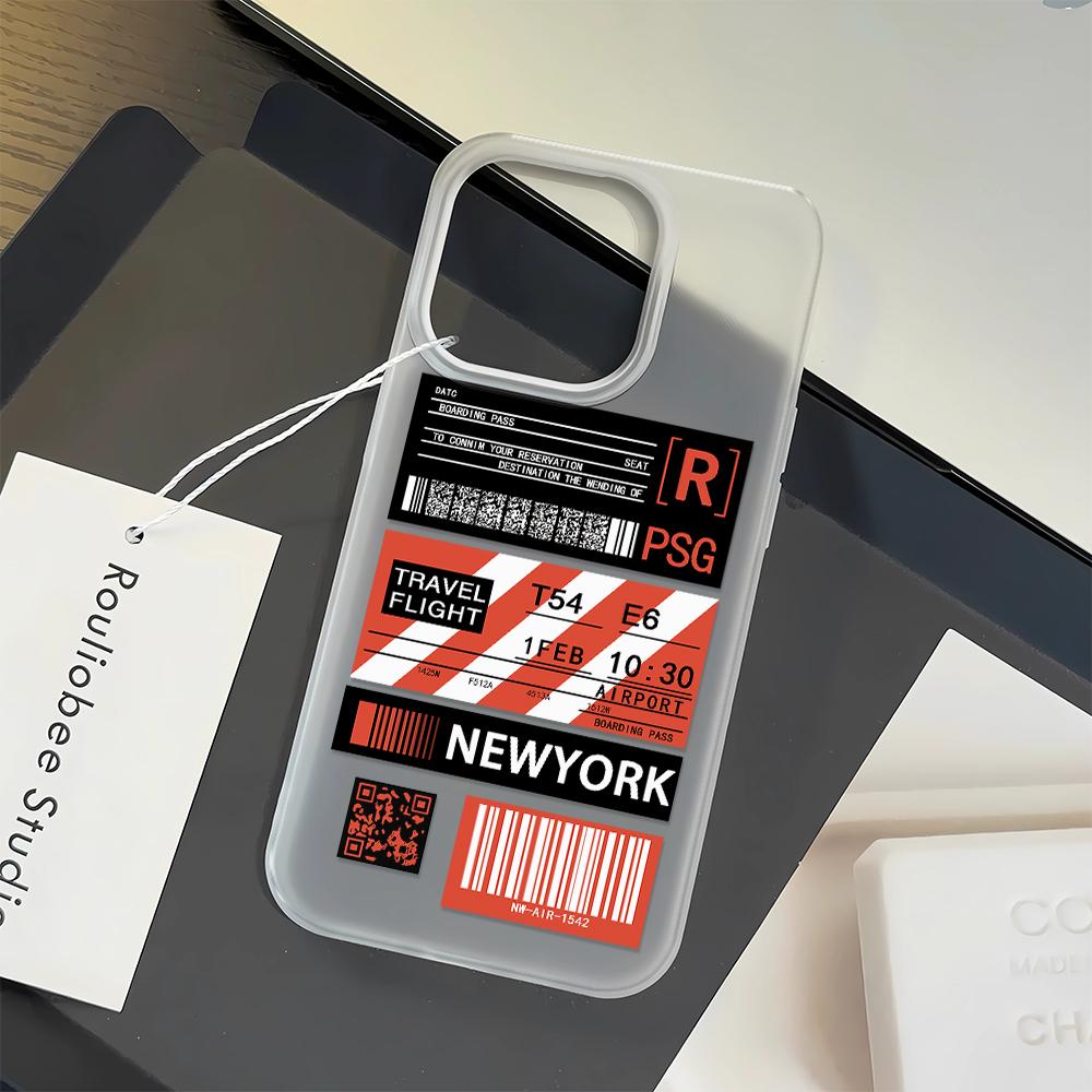 Personality tag For iPhone 16 15 14 11 12 13 Pro Max XS XR 8 7 Plus Transparent Case Cover 16E