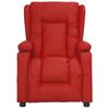 Recliner Chair Burgundy Synthetic Leather