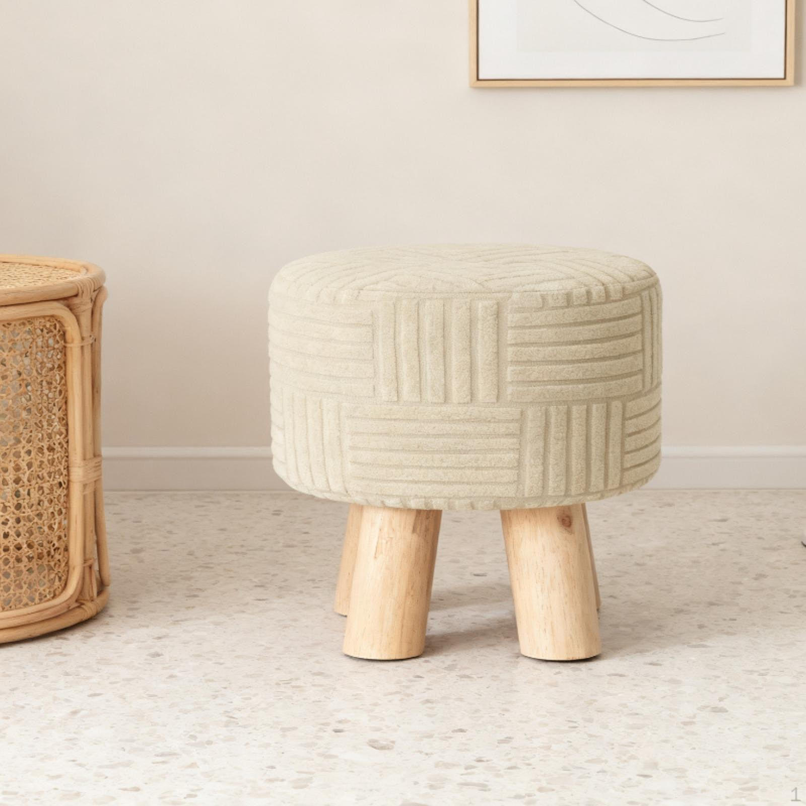 Чехол Подставка для ног Диван Толстый Круглый Чехол для мебели для подставок для ног бежевый 1330₽