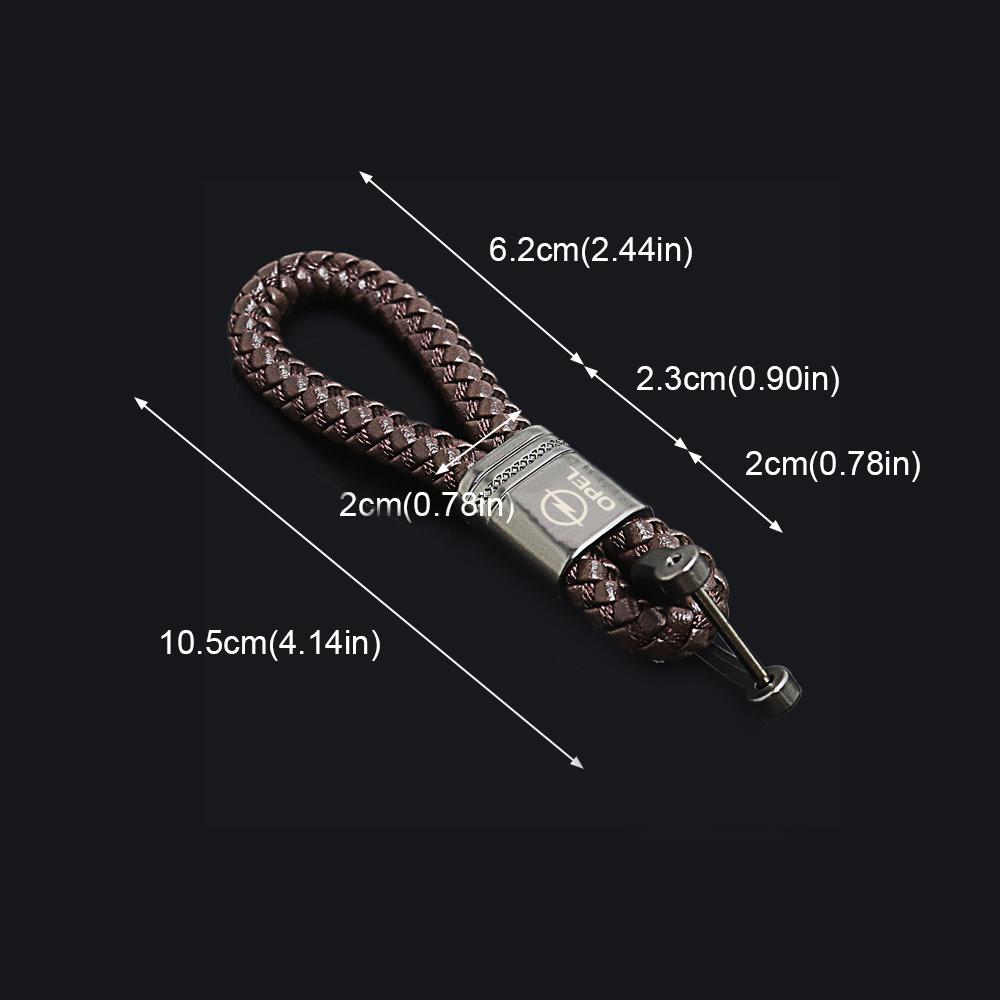 Dalxrz1 Daktpw1 Leather Rope KeyChain Hand Woven Horseshoe Buckle Key Ring Car Key Rings For Opel Astra G H J Insignia Zafira Corsa D C Vivaro Z