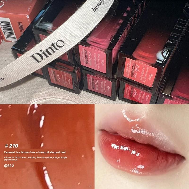 Wen Jiaying's Same Style Dinto Water-Glossy Mirror Lip Glaze Moisturizing and Hydrating 205/206/207/211 Niche Affordable Price