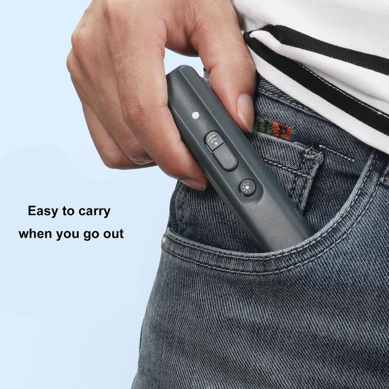 N11 Ultrasonic Bark Control Device Rechargeable Handheld Dog Bark Deterrent Devices with UV Violet Light Grey