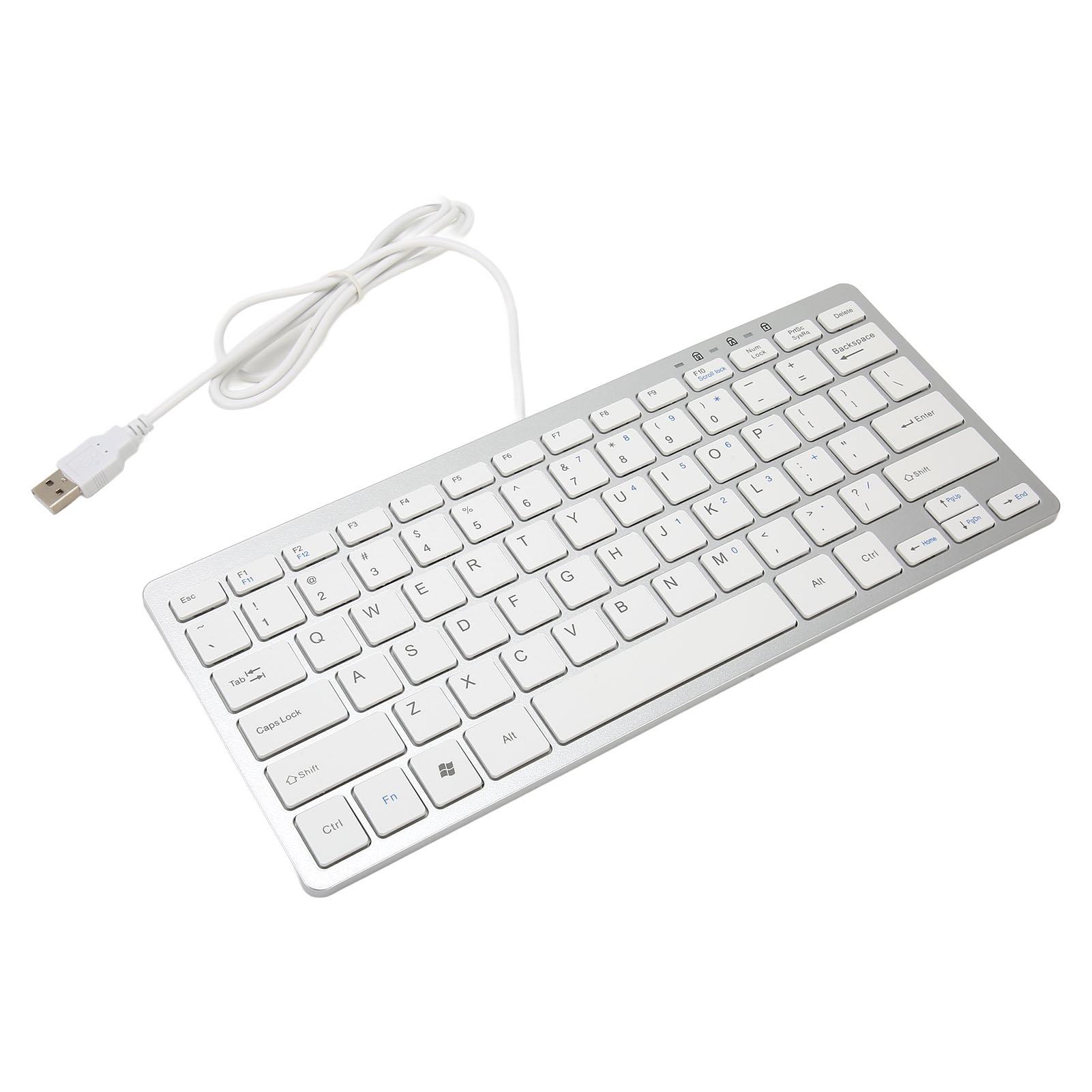 

USB Wired Keyboard 78 Scissor Keys 13 Shortcut LED Indicator Keyboard for MacBook Pro Air Mini for Windows PC Desktop